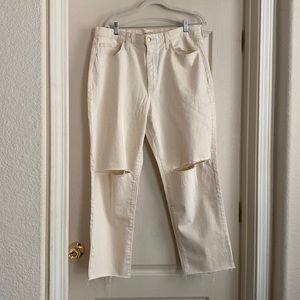 Ivory vintage straight jeans